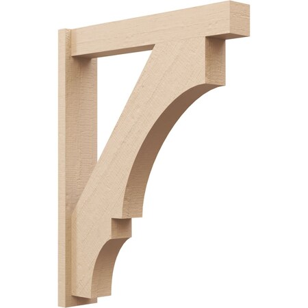 Ekena Millwork 5 1/2-in W x 28-in D x 36-in H Balboa Block Rough Cedar Woodgrain TimberThane Outlooker, Primed Tan OUTUR055X28X36BOA44RCPR